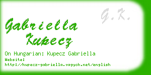 gabriella kupecz business card